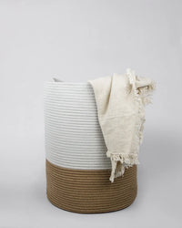 soft. large woven rope storage basket