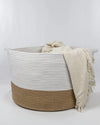 soft. medium woven rope storage baskets